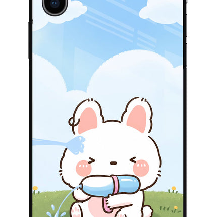 Bunny Treat iPhone X Glass Case