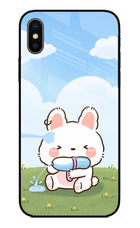 Bunny Treat iPhone X Glass Case