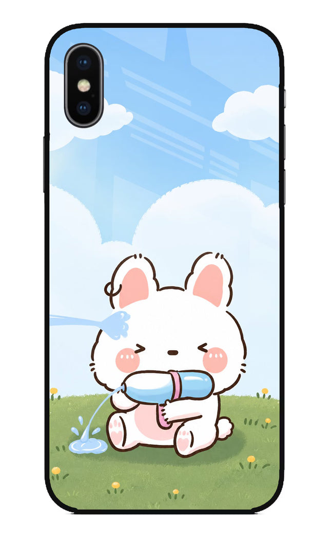 Bunny Treat iPhone X Glass Case
