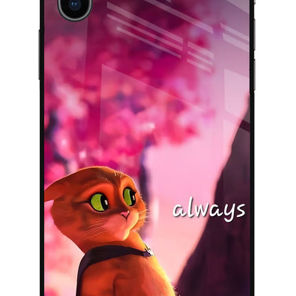 Always Cat iPhone X Glass Case