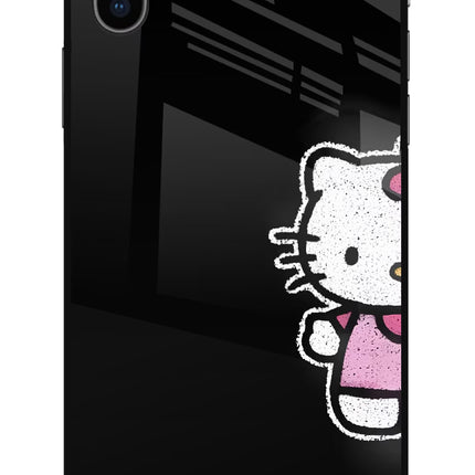 Kitty Charm iPhone X Glass Case
