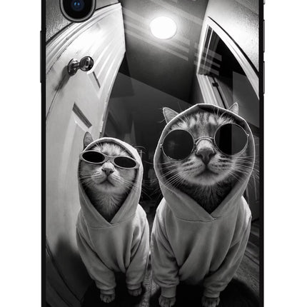 Hood Cats iPhone X Glass Case
