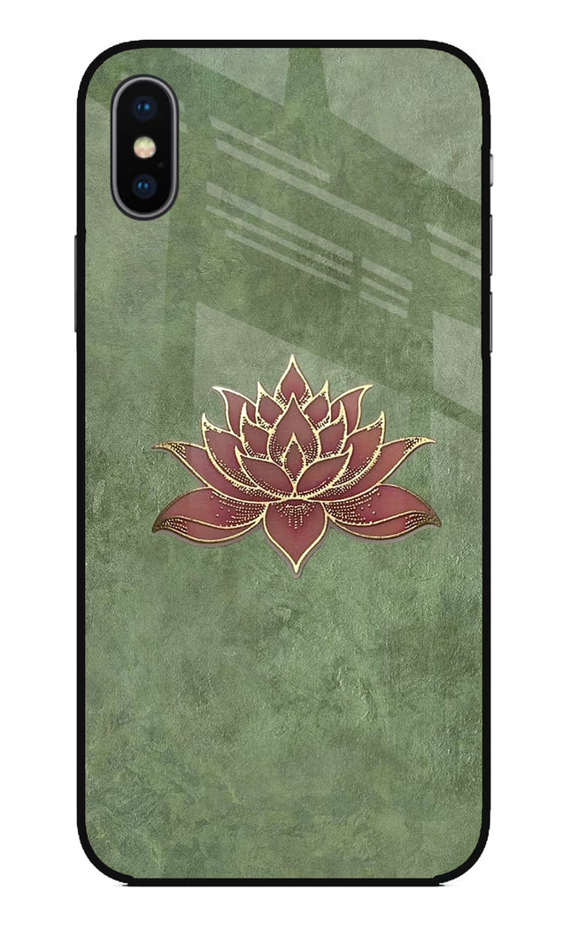 Lotus Grace iPhone X Glass Case
