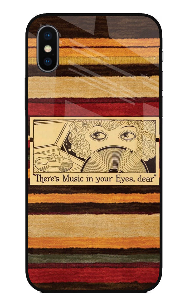 Vinyl Stripes iPhone X Glass Case