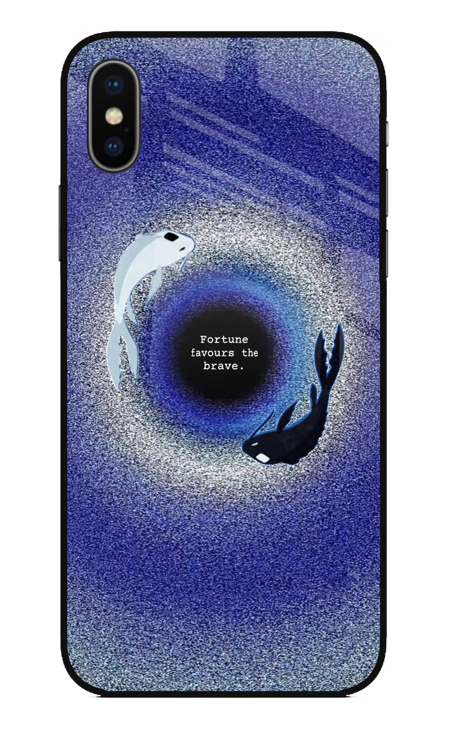 Dark Koi iPhone X Back Cover, Glass case