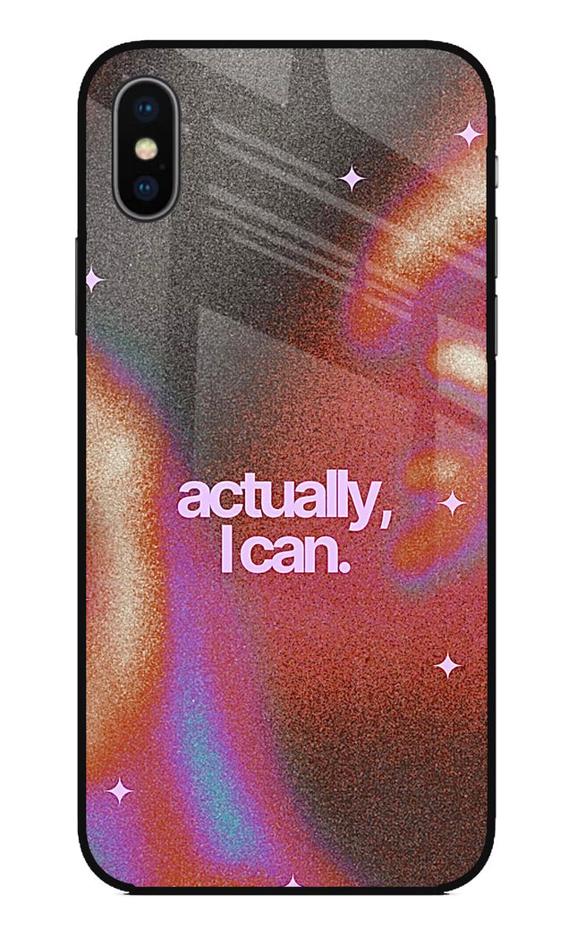 Pink Aura iPhone X Glass Case