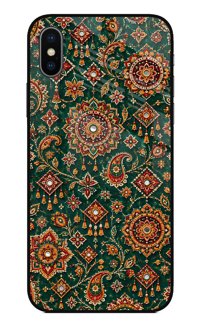 Green Pataka iPhone X Glass Case