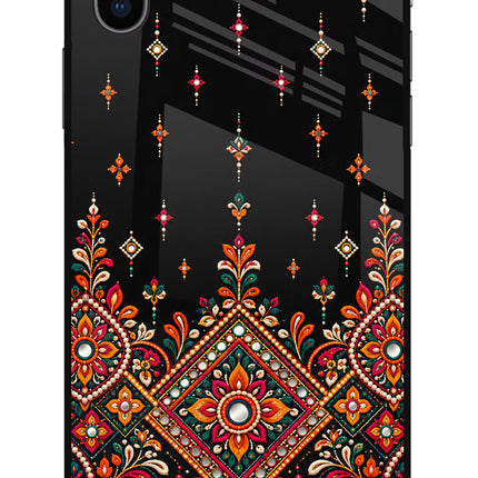 Noir Mehfil iPhone X Glass Case