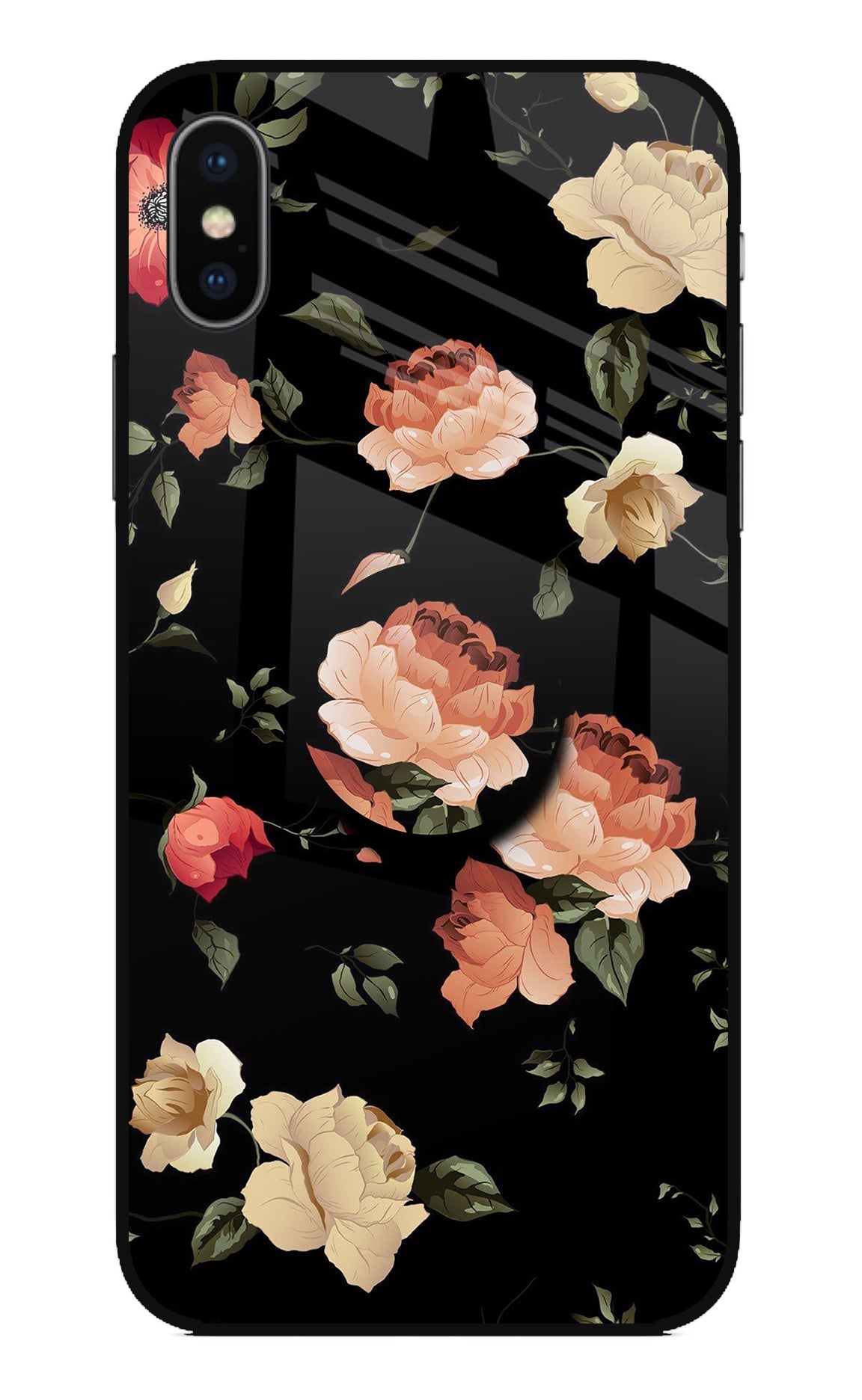 Flowers iPhone X Glass Case