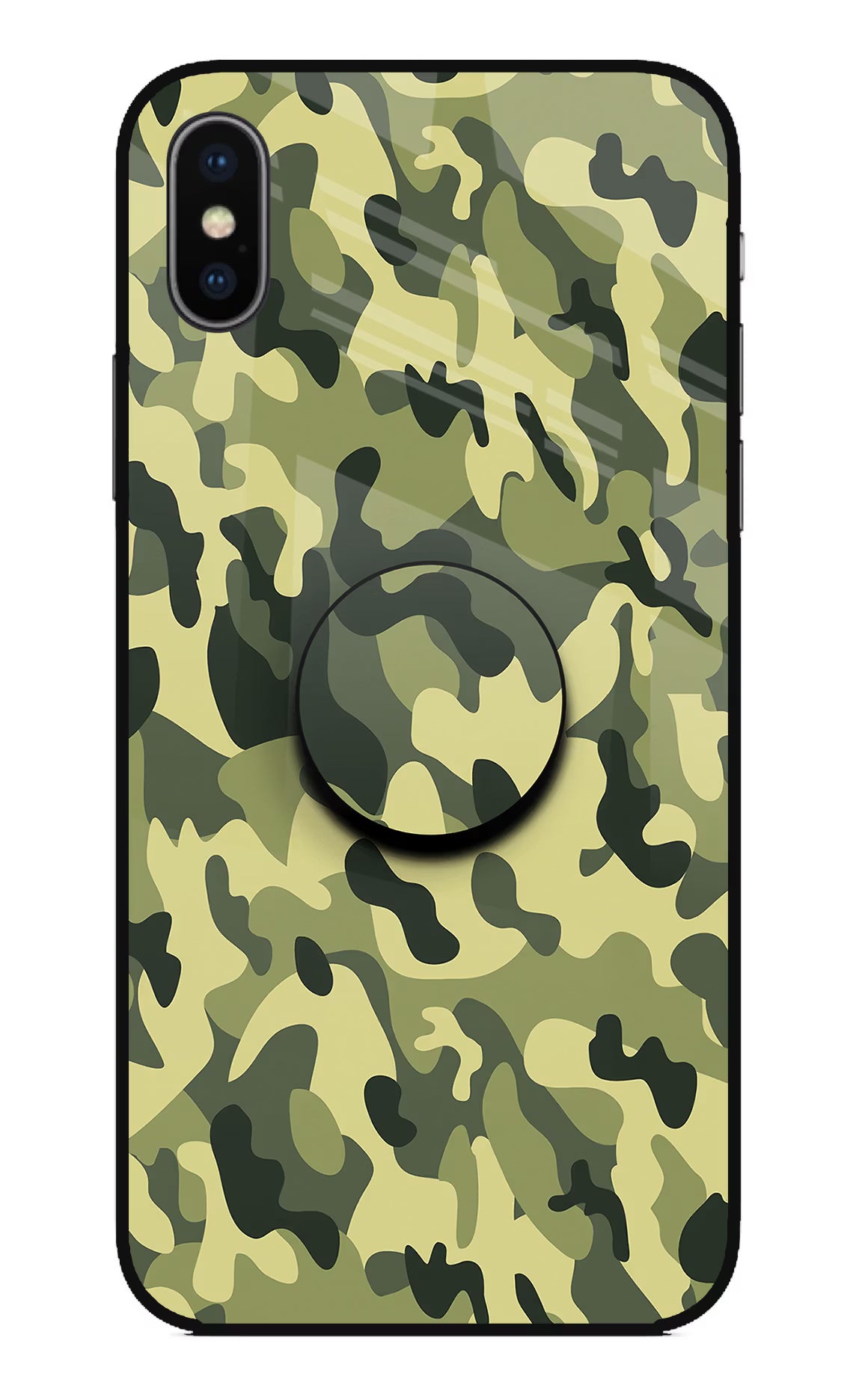 Camouflage iPhone X Pop Case by Casekaro