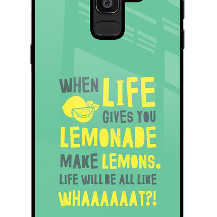 Quote Samsung J8 Glass Case Back Cover by Casekaro