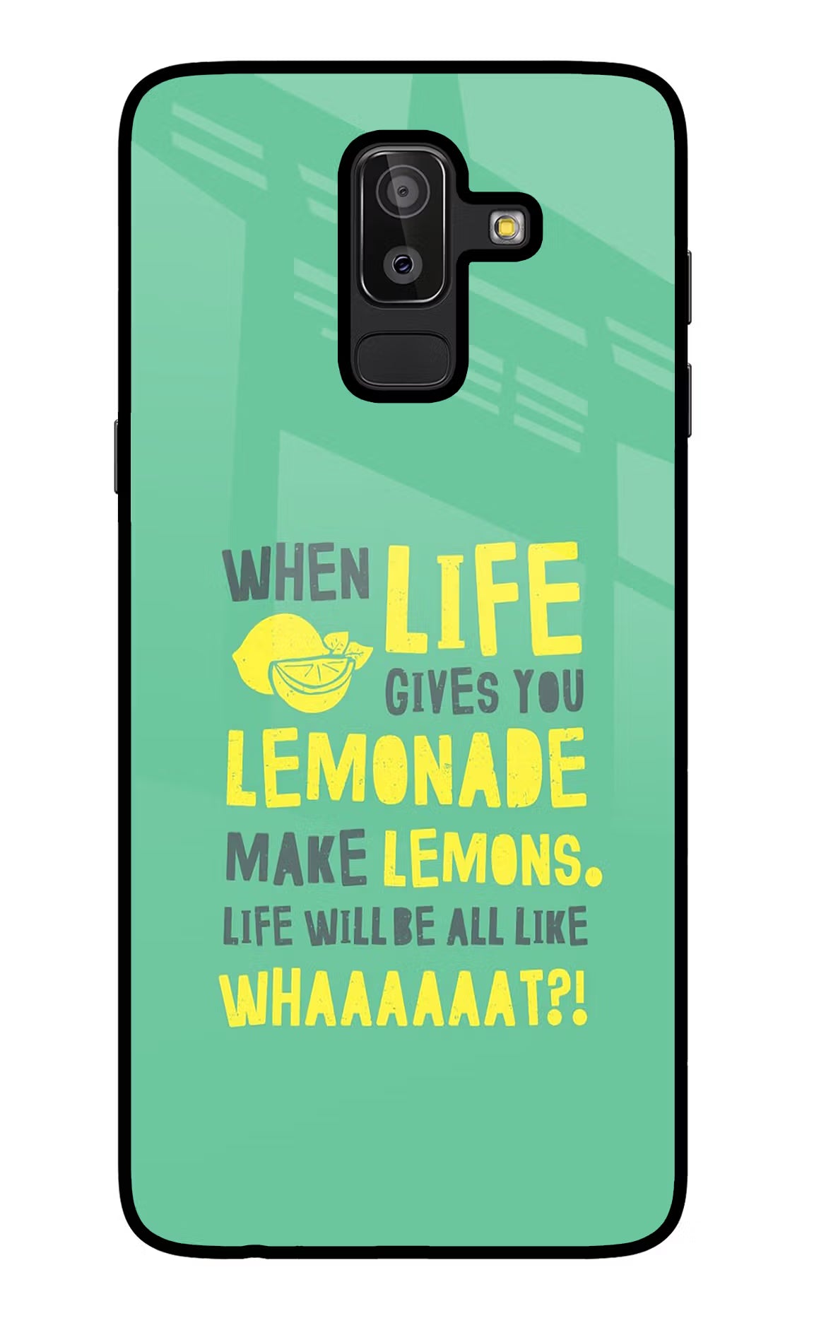 Quote Samsung J8 Glass Case Back Cover by Casekaro