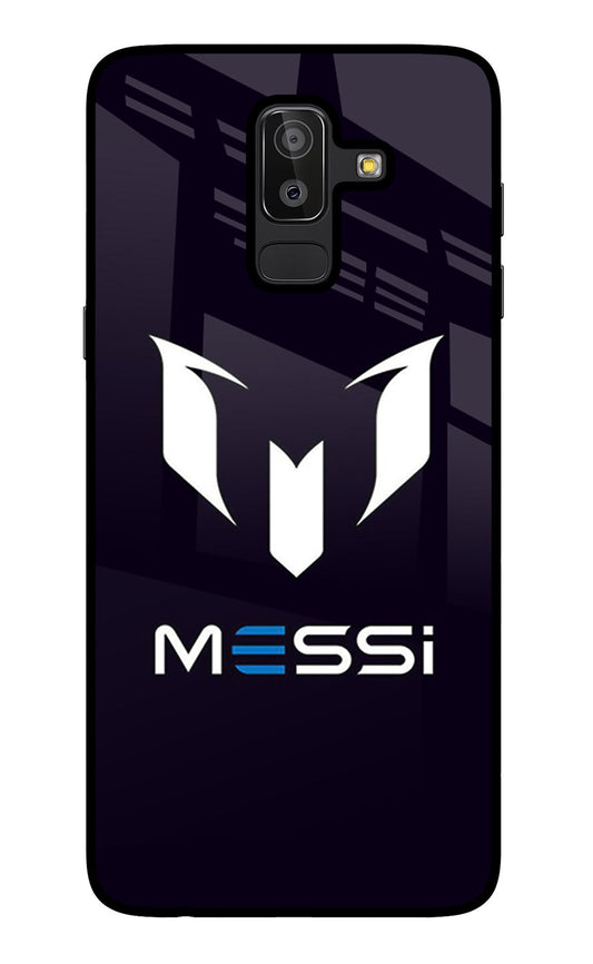 Messi Logo Samsung J8 Glass Case