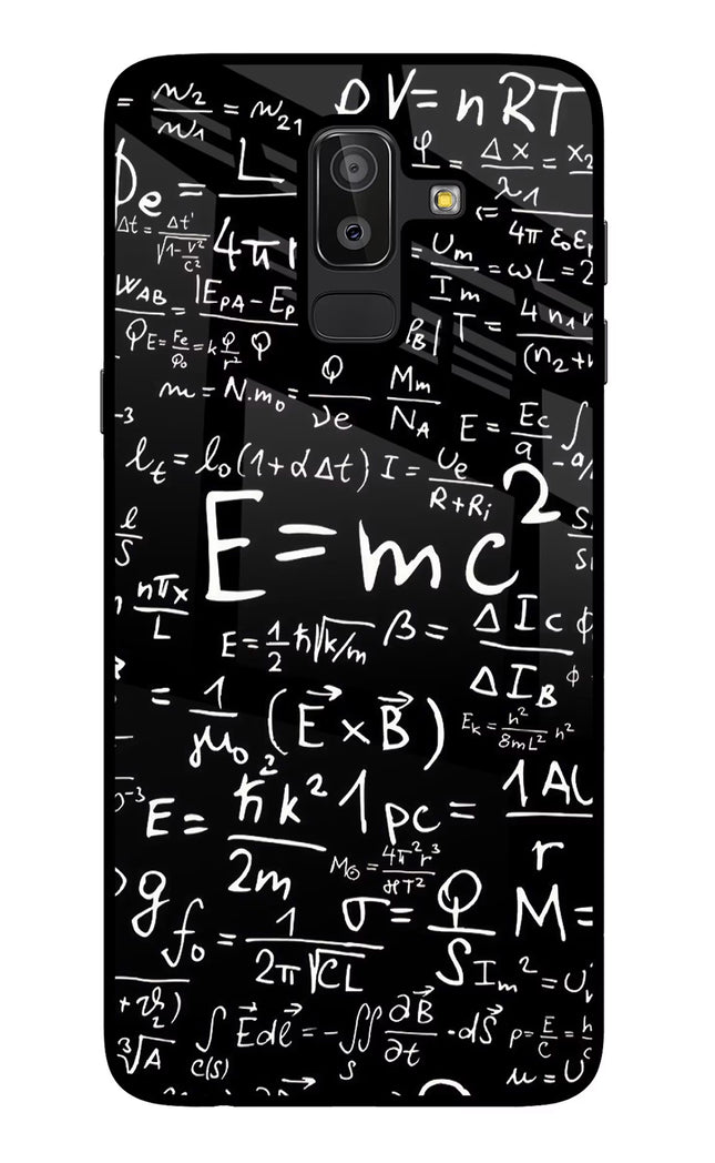 Physics Formula Samsung J8 Glass Case Back Cover by Casekaro