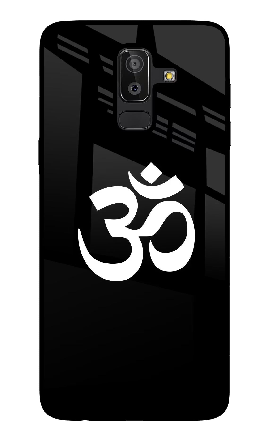 Om Samsung J8 Glass Case Back Cover by Casekaro