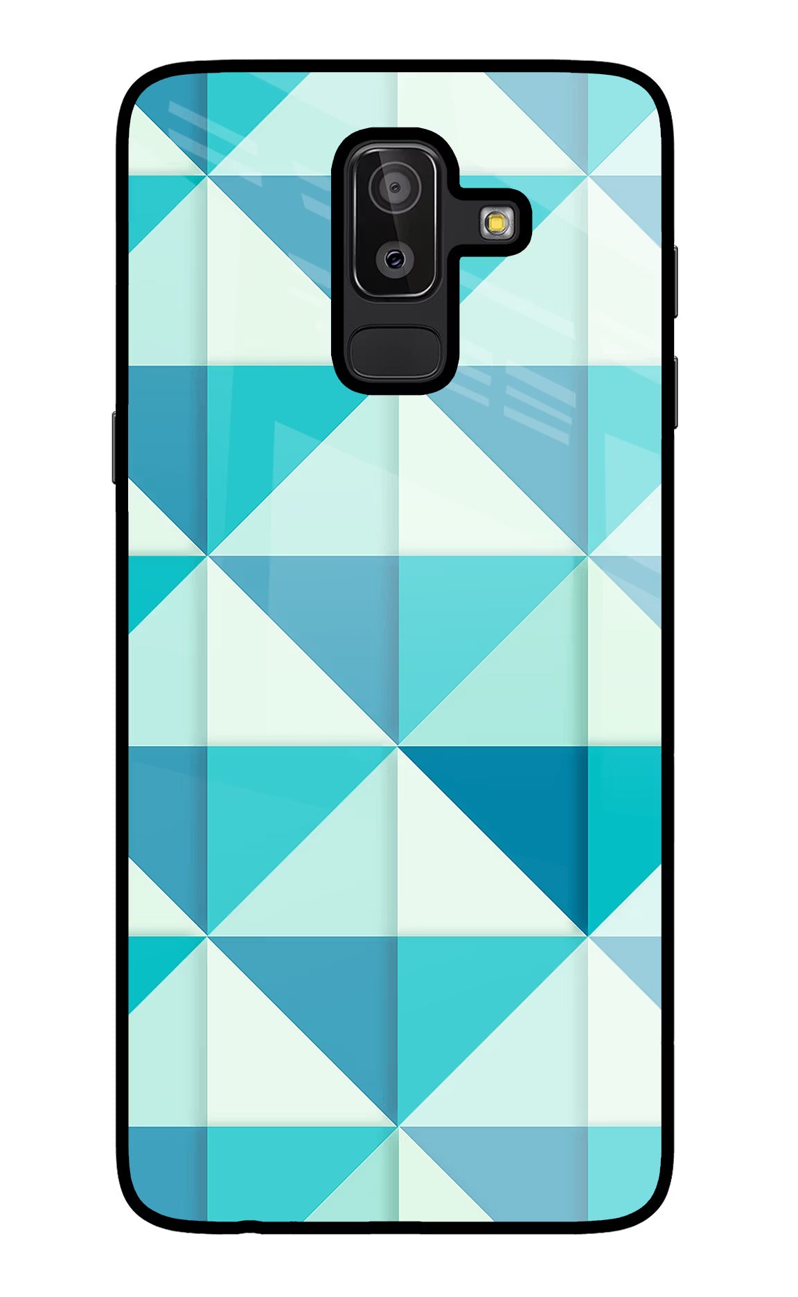Abstract Samsung J8 Glass Case Back Cover by Casekaro