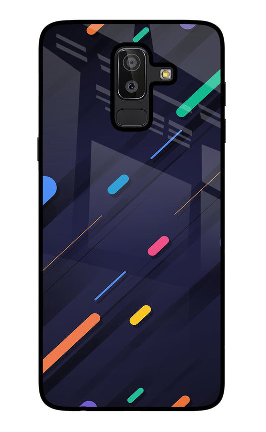 Abstract Design Samsung J8 Glass Case