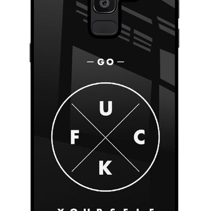 Go Fuck Yourself Samsung J8 Glass Case Back Cover by Casekaro