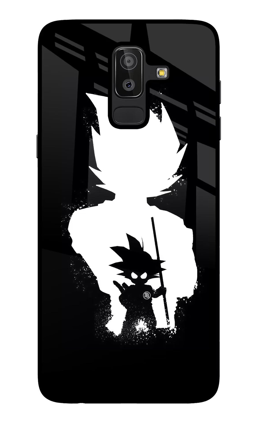 Goku Shadow Samsung J8 Back Cover, Glass case