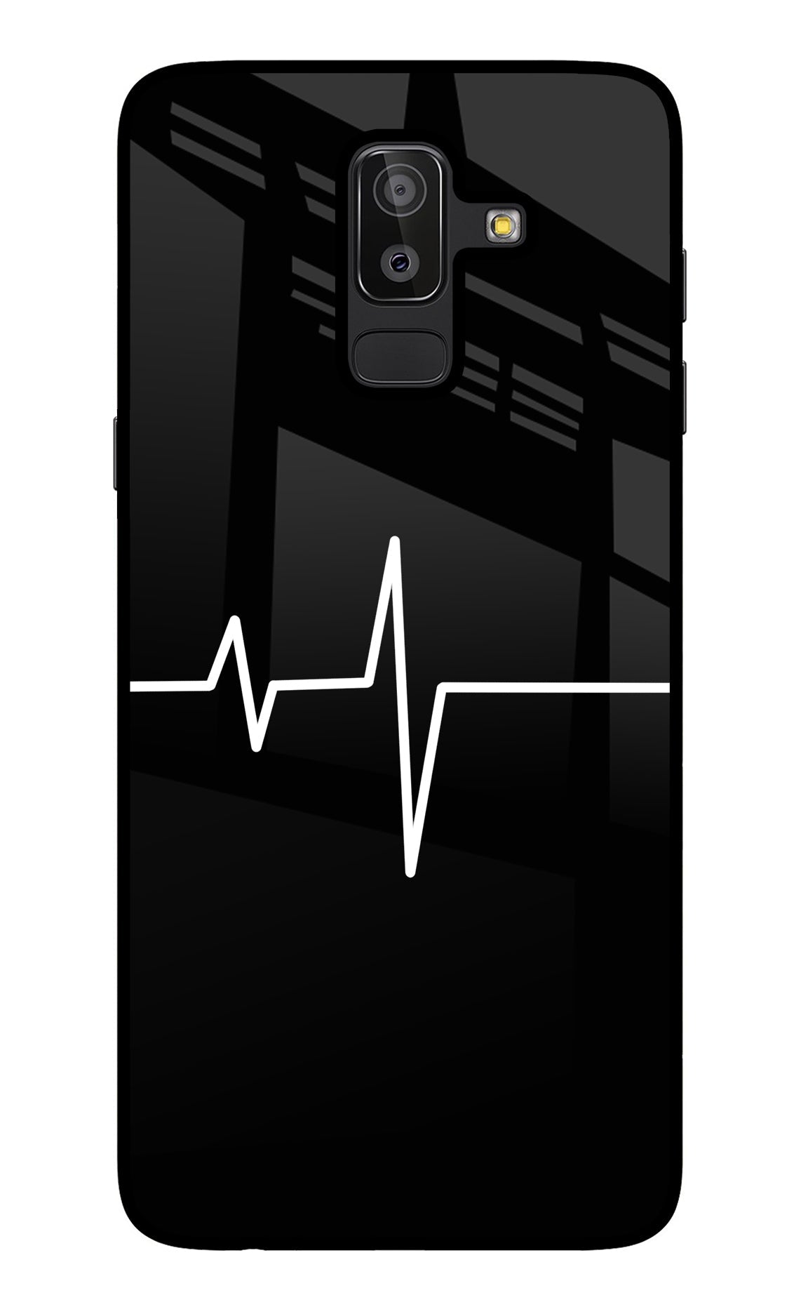 Heart Beats Samsung J8 Glass Case