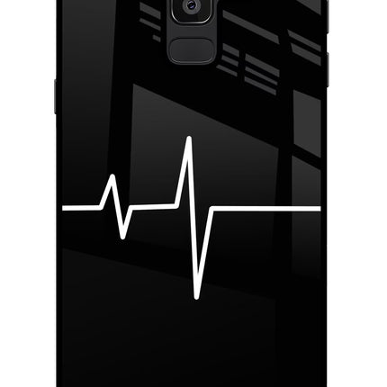 Heart Beats Samsung J8 Glass Case Back Cover by Casekaro