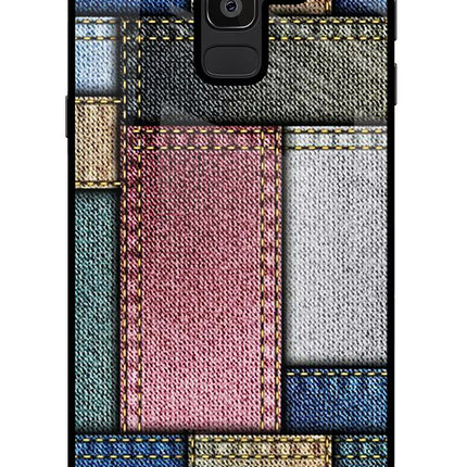Multicolor Jeans Samsung J8 Glass Case