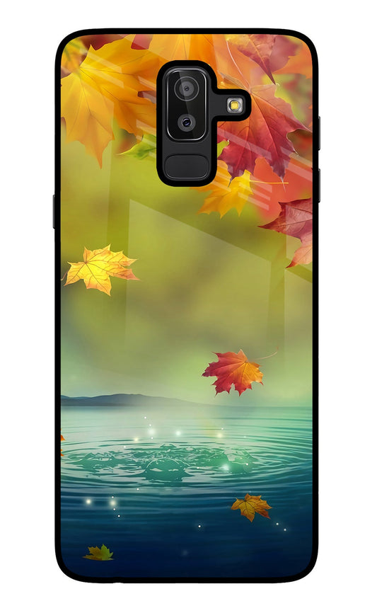 Flowers Samsung J8 Glass Case