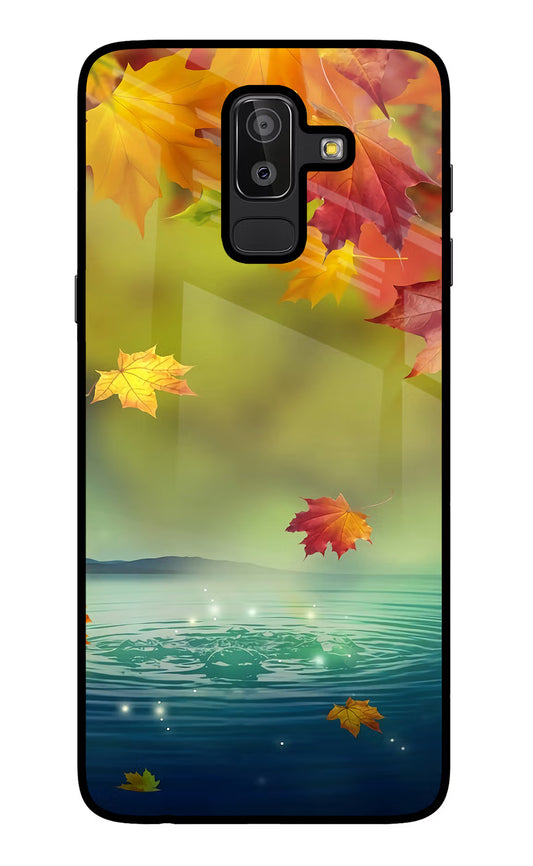 Flowers Samsung J8 Glass Case