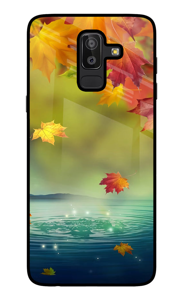 Flowers Samsung J8 Glass Case Back Cover by Casekaro