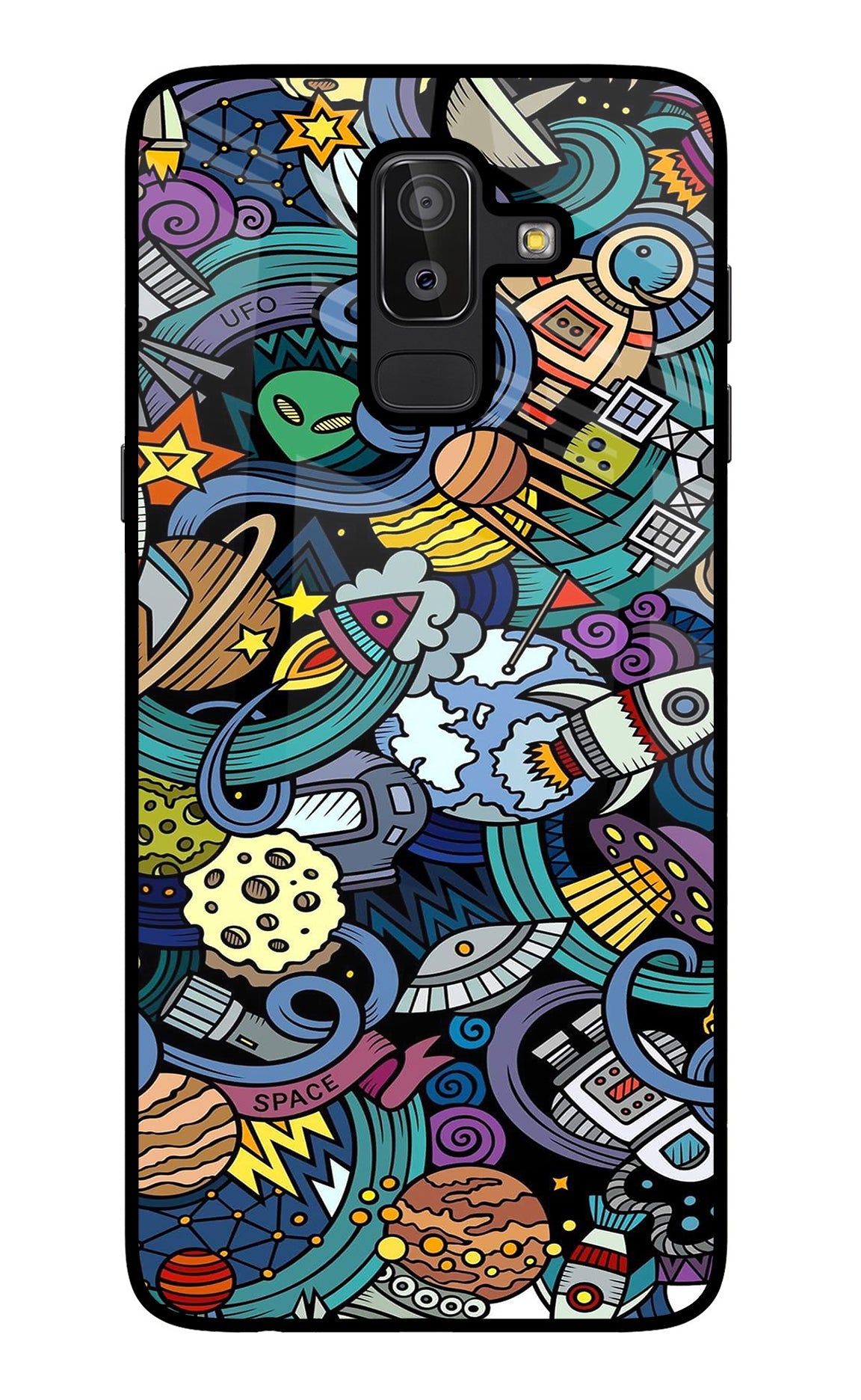 Space Abstract Samsung J8 Back Cover