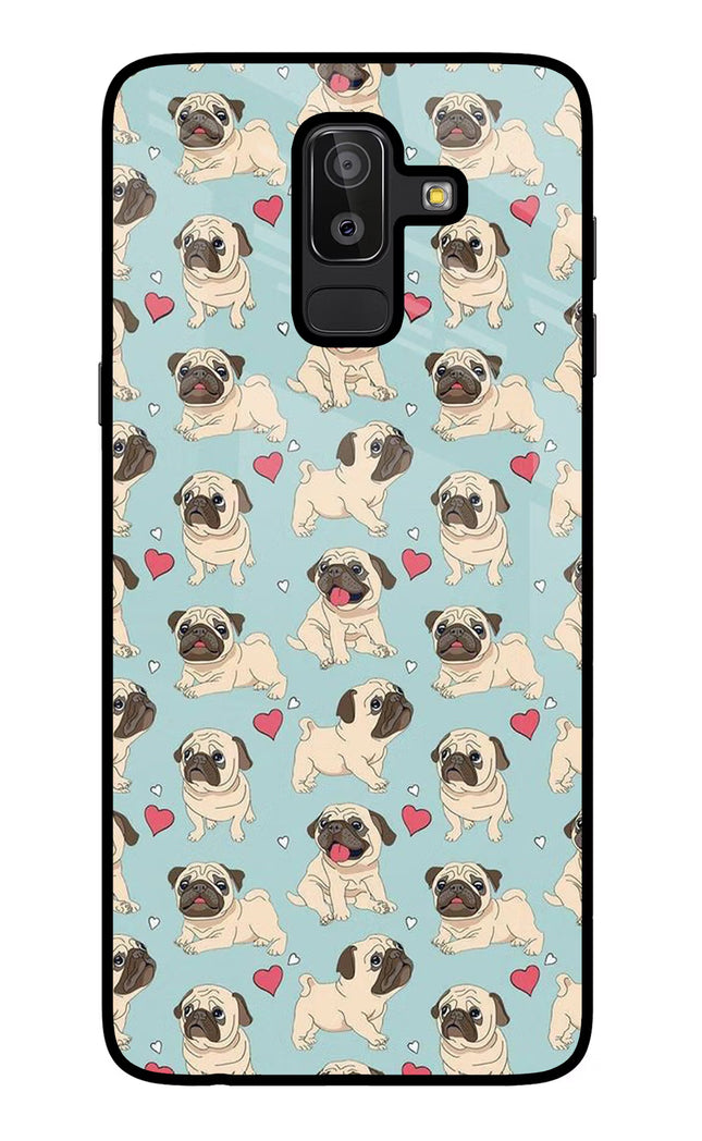Pug Dog Samsung J8 Glass Case Back Cover by Casekaro