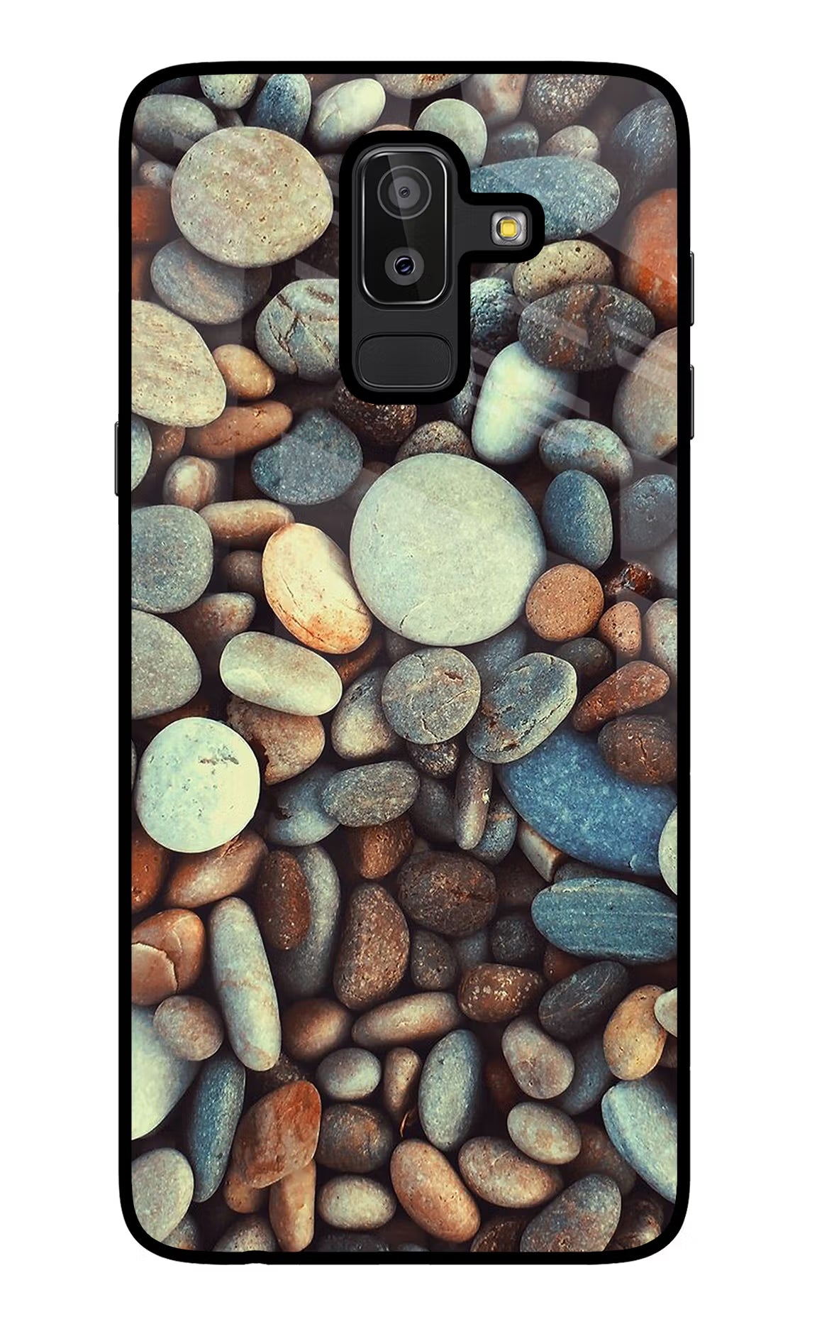 Pebble Samsung J8 Glass Case Back Cover by Casekaro