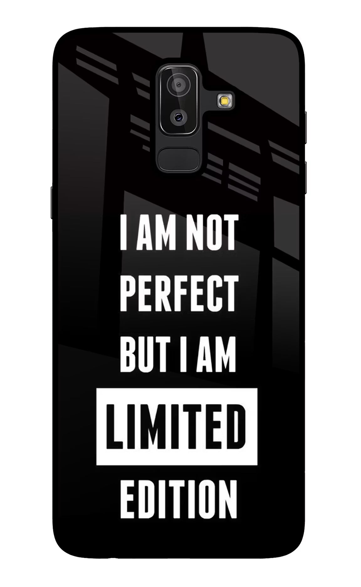 I Am Not Perfect But I Am Limited Edition Samsung J8 Glass Case Back Cover by Casekaro
