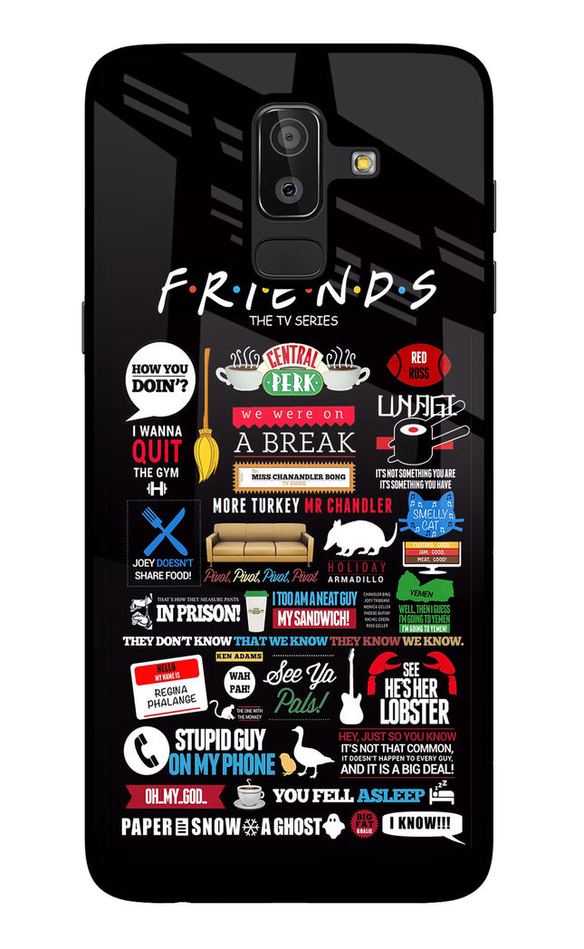 FRIENDS Samsung J8 Glass Case Back Cover by Casekaro