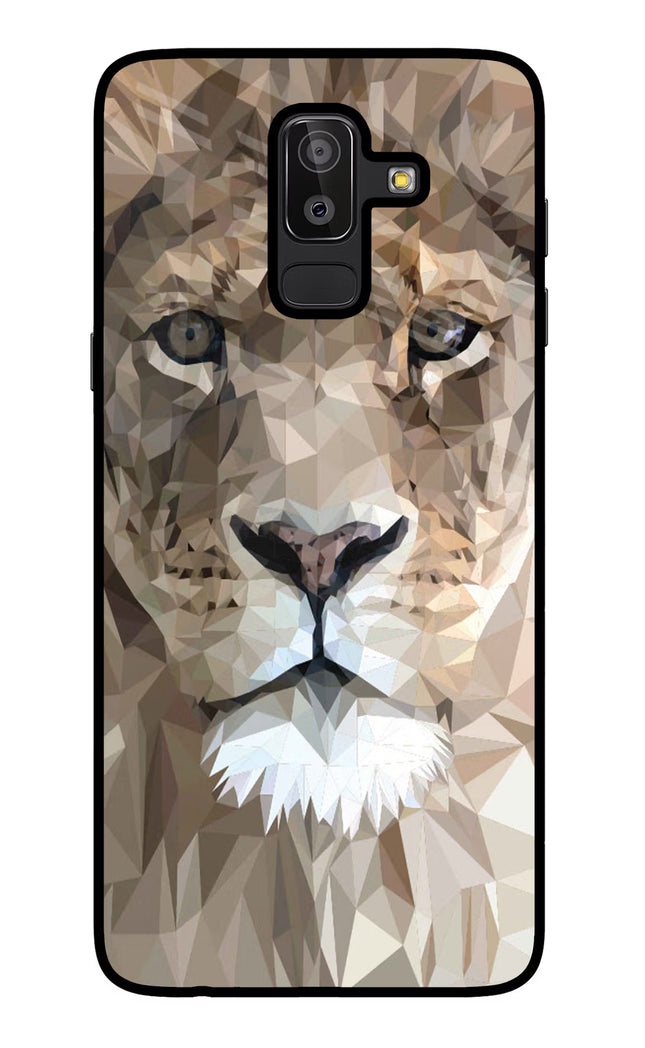 Lion Art Samsung J8 Glass Case Back Cover by Casekaro