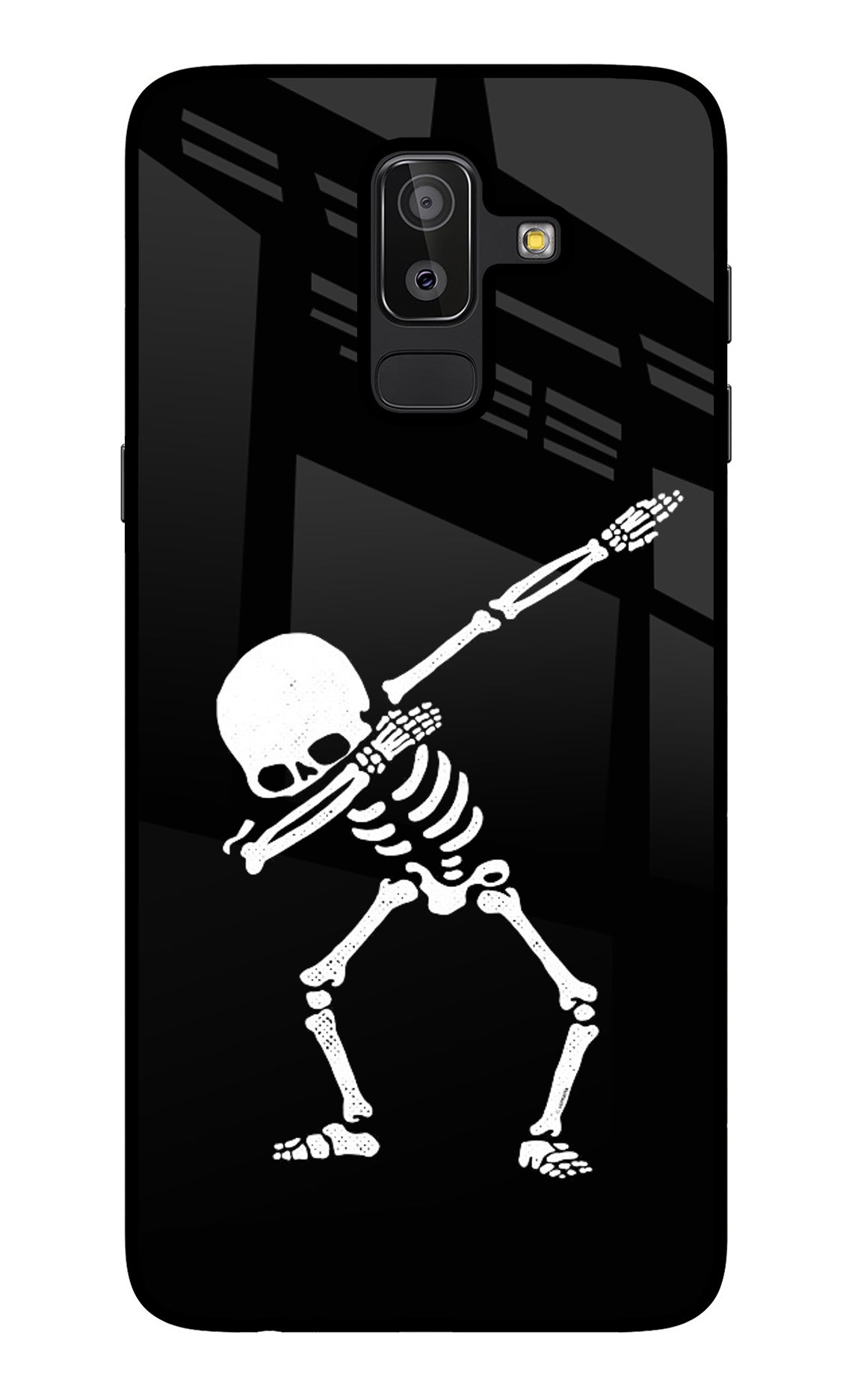 Dabbing Skeleton Art Samsung J8 Back Cover