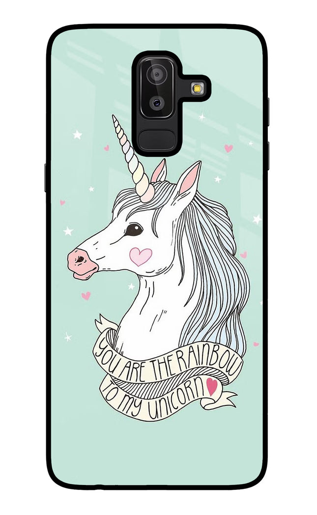 Unicorn Wallpaper Samsung J8 Glass Case Back Cover by Casekaro