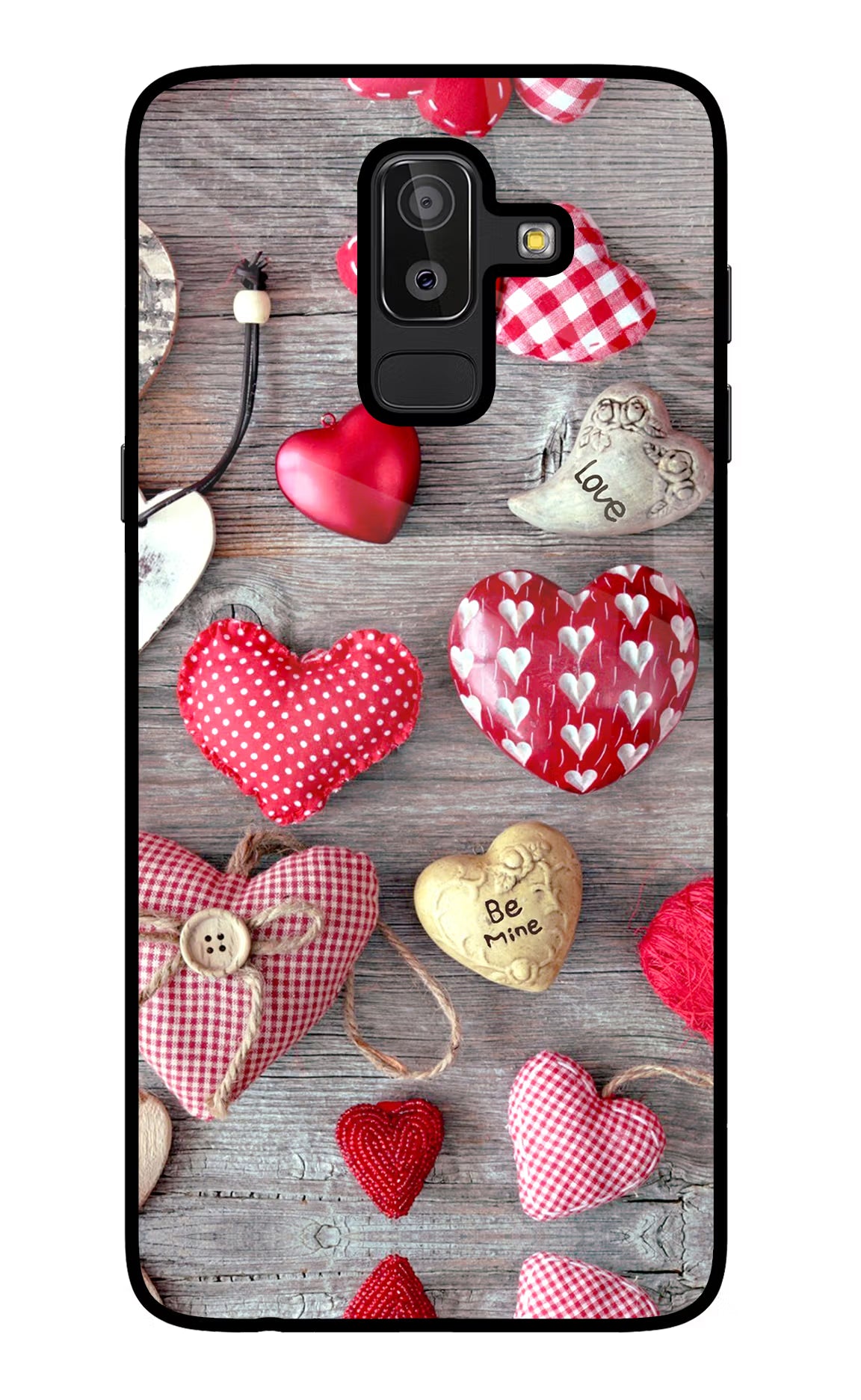 Love Wallpaper Samsung J8 Glass Case Back Cover by Casekaro