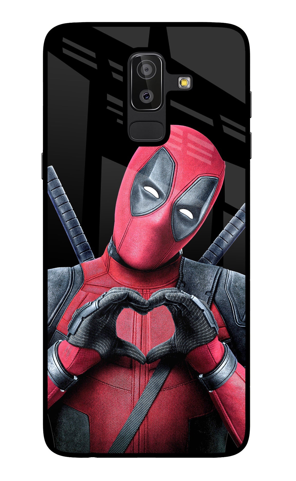 Deadpool Samsung J8 Glass Case