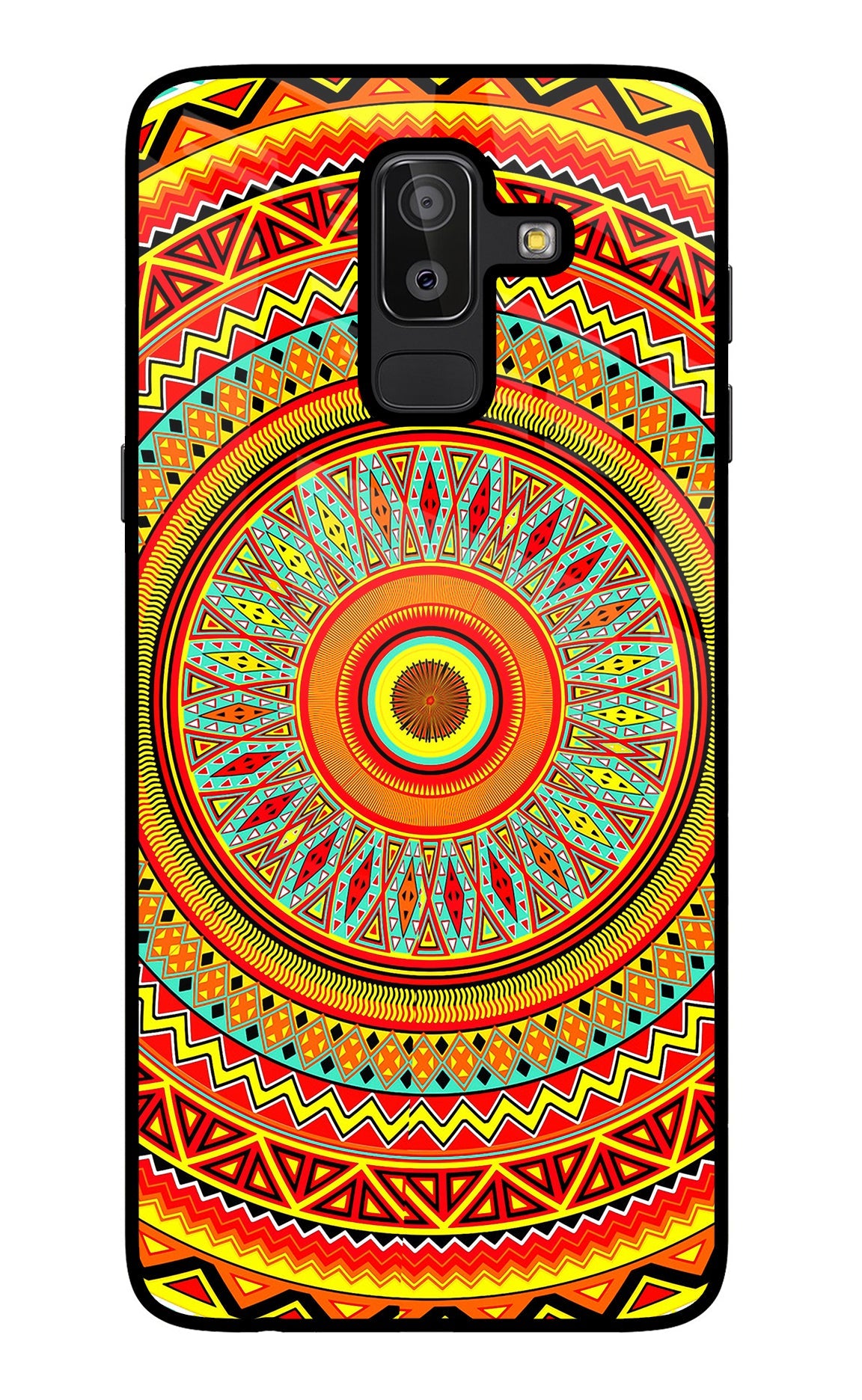 Mandala Pattern Samsung J8 Glass Case