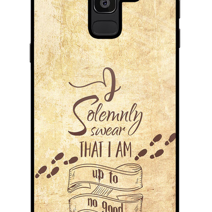 I Solemnly swear that i up to no good Samsung J8 Glass Case Back Cover by Casekaro