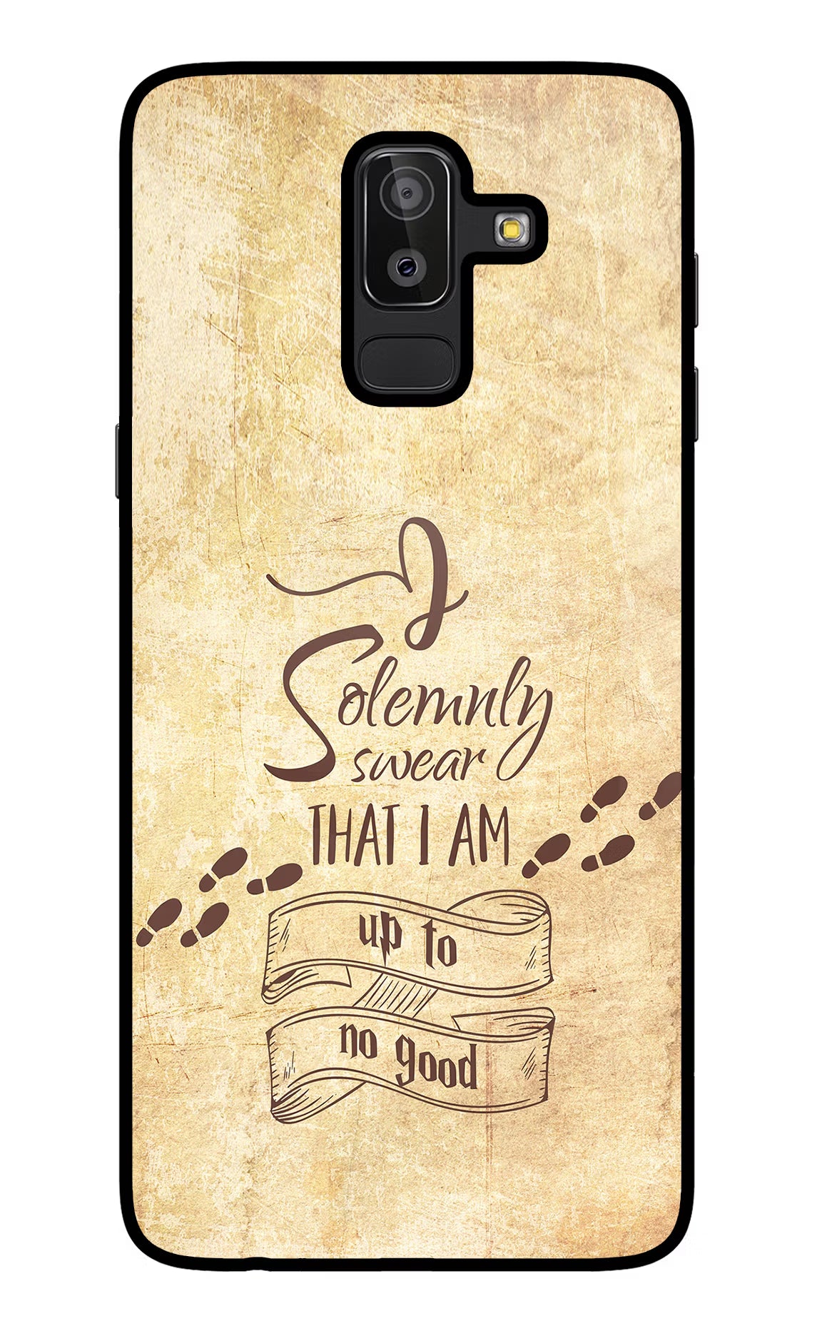 I Solemnly swear that i up to no good Samsung J8 Glass Case Back Cover by Casekaro