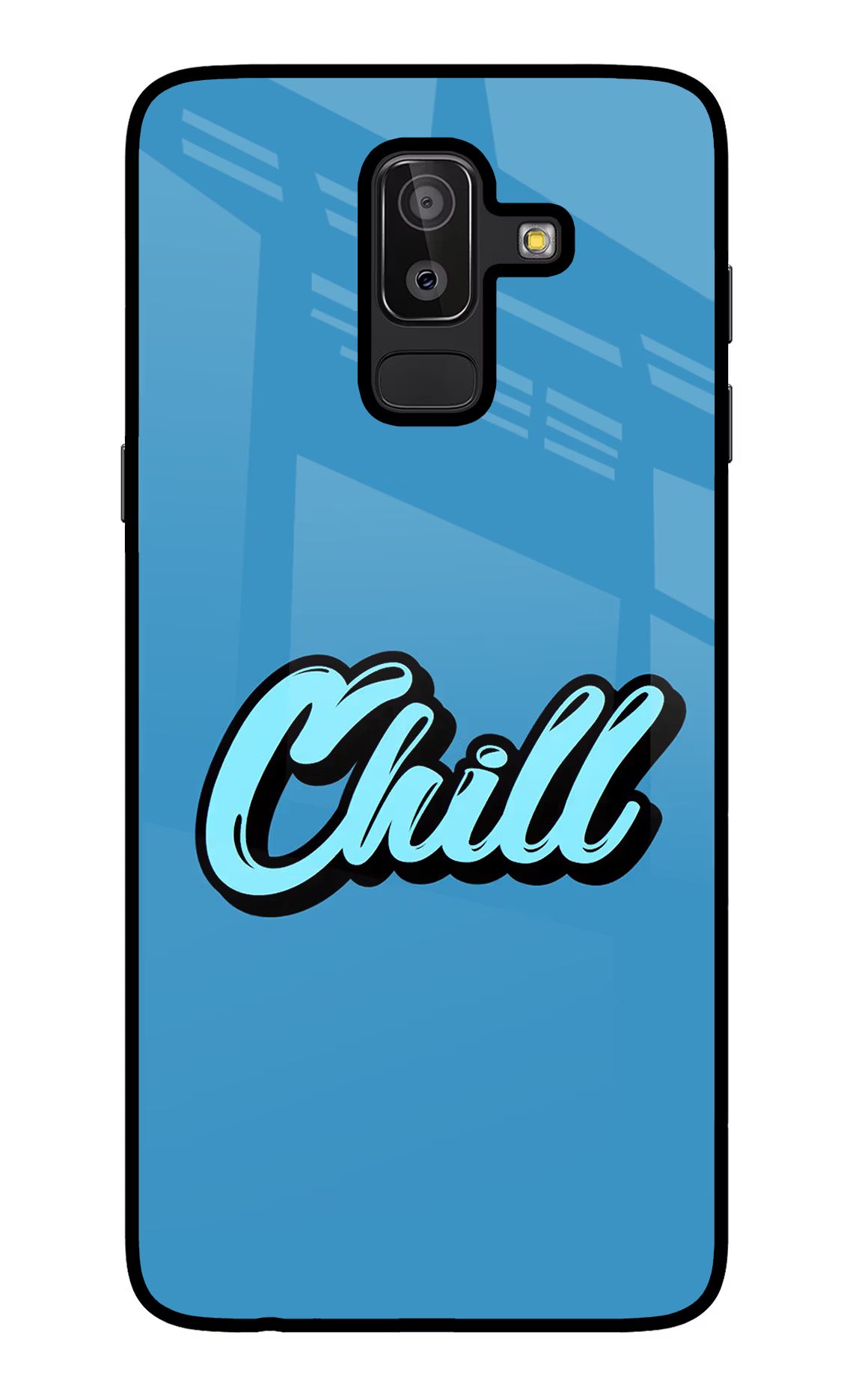Chill Samsung J8 Glass Case Back Cover by Casekaro