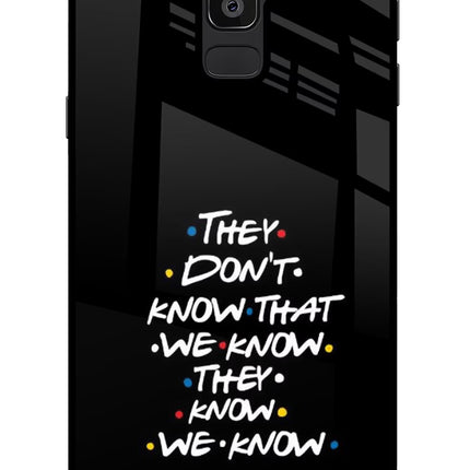 FRIENDS Dialogue Samsung J8 Glass Case Back Cover by Casekaro
