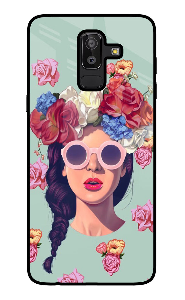 Pretty Girl Samsung J8 Glass Case Back Cover by Casekaro