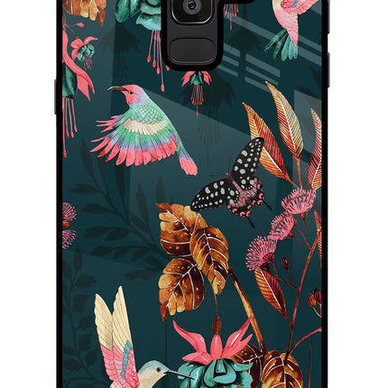 Birds Samsung J8 Glass Case Back Cover by Casekaro