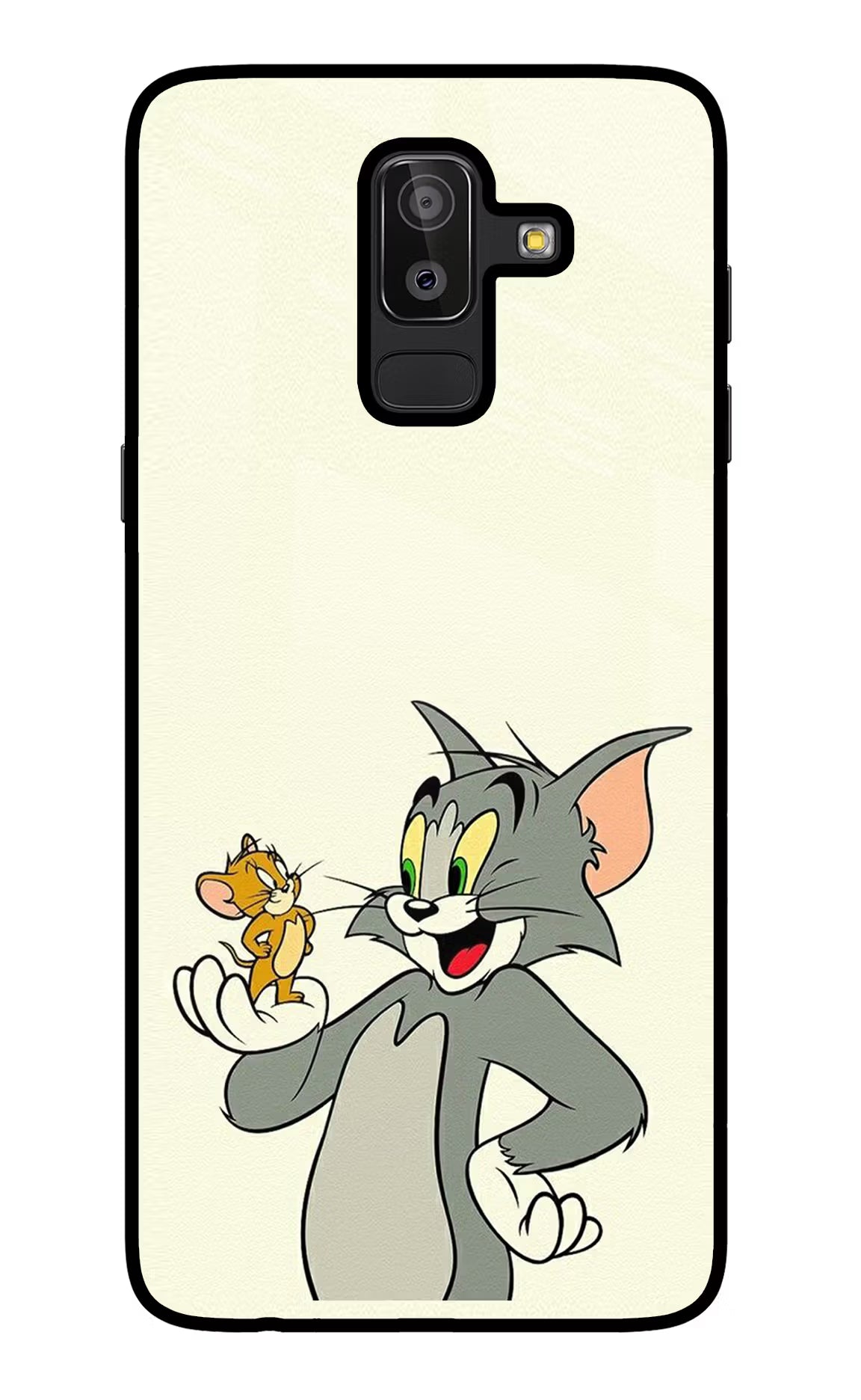 Tom & Jerry Samsung J8 Glass Case Back Cover by Casekaro