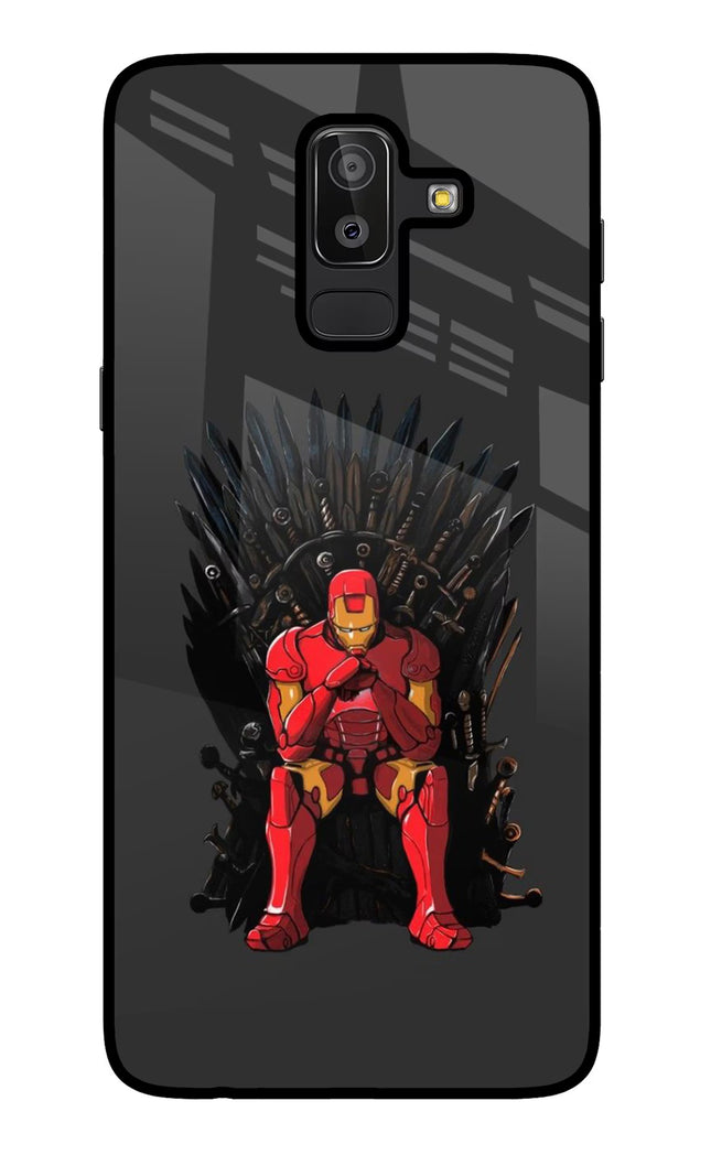 Ironman Throne Samsung J8 Glass Case Back Cover by Casekaro