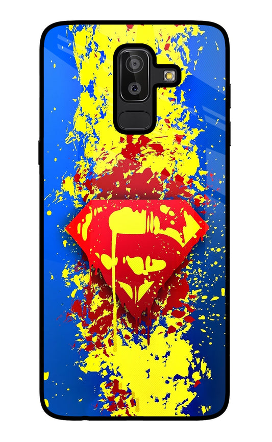 Superman logo Samsung J8 Glass Case