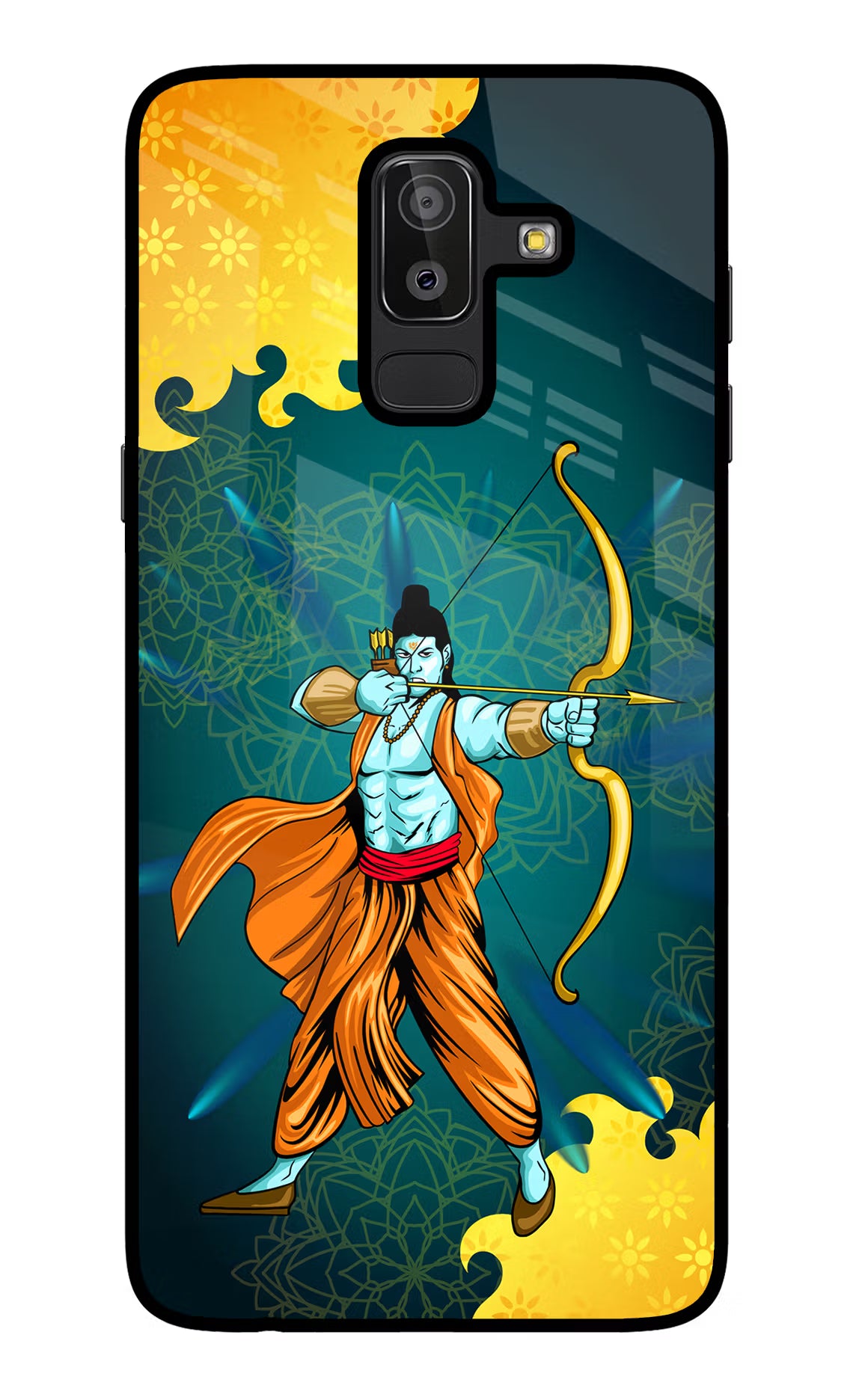 Lord Ram - 6 Samsung J8 Glass Case Back Cover by Casekaro
